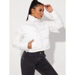 Hujoin Women's Lightweight Winter Crop Puffer Jacket