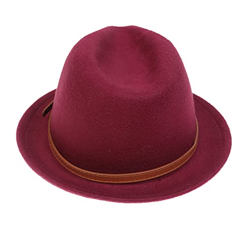 NiceYnn Unisex Wool Panama Hat, Curl Brim Jazz Fedora