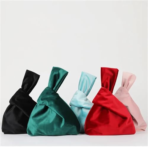 Knot Wrist Bag Silk Satin Vintage Handbag Totes
