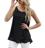 Yommay Women's Sleeveless Chiffon Tank Top