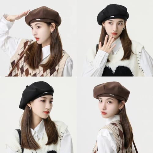 SamHeng Wool Beret Hats for Women - Winter Autumn