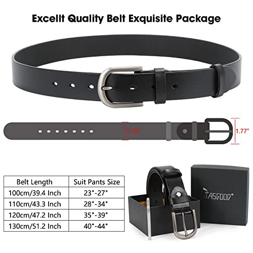 JASGOOD Women's Leather Retro Pin Buckle Belt