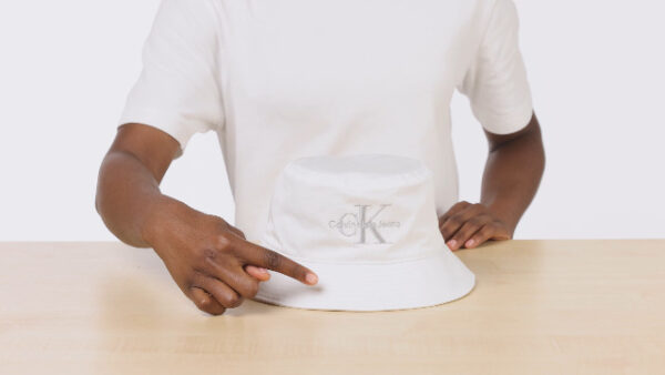 Calvin Klein Women's Monogram Bucket Hat, White, OS