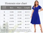 HomRain Ruffle Sleeve V-Neck Knee Length Dress