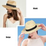 KXF 2 Pack Unisex Wide Brim Straw Sun Hat, Adjustable