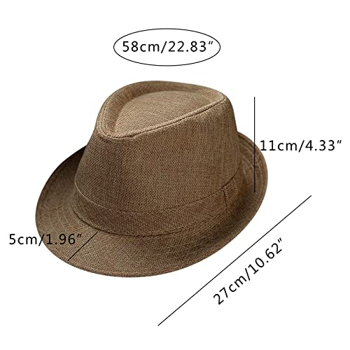 Unisex Panama Hat, Short Brim Beach Jazz Cap