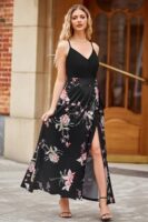 Newshows Women's Summer V Neck Spaghetti Strap Maxi Dress
