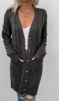Beskie Women's Long Sleeve Open Front Cardigan with Pockets