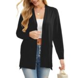PrinStory Womens Lightweight V Neck Cardigan with Pocket