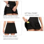 ThreeH Pleated High-Waisted Athletic Skort with Pockets
