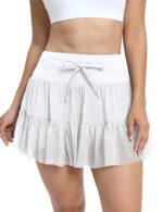 SUPERSUN Women's Yoga Skort with Pockets High Waist