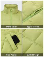 Orolay Women's Lightweight Puffer Jacket with Stand Collar