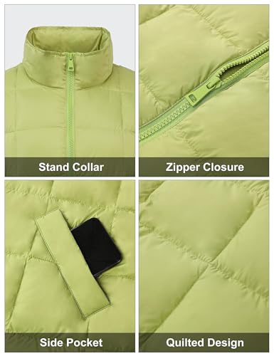 Orolay Women's Lightweight Puffer Jacket with Stand Collar