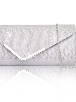 Larcenciel Women's Shiny Sequins Evening Clutch,