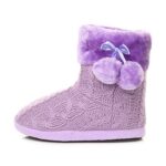 AJVANI Women's Winter Slipper Boots with Pom Pom, Faux Fur