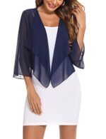 Aottori Chiffon Bolero Cardigans for Women 3/4 Sleeve