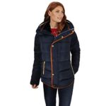 Ladies Quilted Winter Puffer Coat with Faux Fur Hood