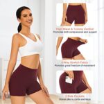 SIMIYA Women's High Waist Running Shorts with Pockets