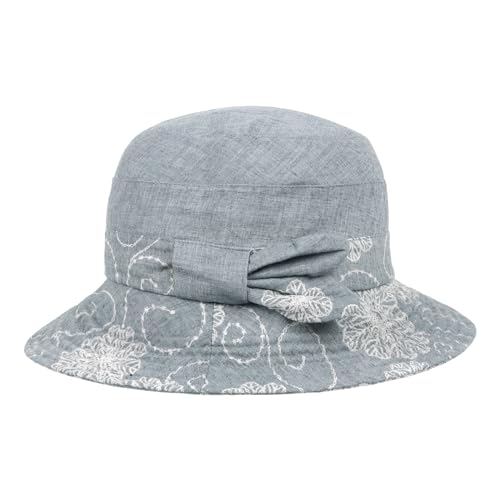 JIAHG Women's Floral UV Protection Bucket Hat
