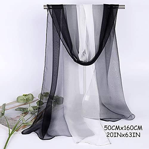 BLURBE Ombre Chiffon Scarf for Women - 160×50 cm