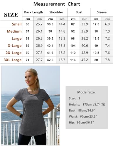 iClosam Women's Short Sleeve Yoga T-Shirt for Running