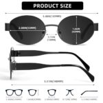 Jim Halo Polarized Oval Sunglasses UV400 Protection