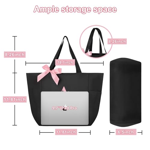 Vavabox Personalised Bridesmaid Tote Bag, Waterproof, Black, S