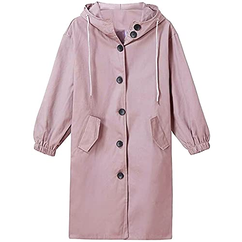 AMhomely Women's Waterproof Hooded Raincoat, S-5XL