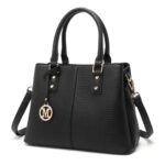 Miss Lulu Women's PU Leather Top Handle Handbag, 25 cm