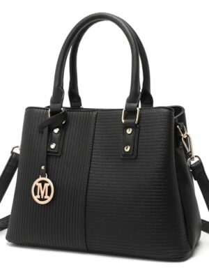 Miss Lulu Women's PU Leather Top Handle Handbag, 25 cm