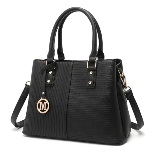 Miss Lulu Women's PU Leather Top Handle Handbag, 25 cm