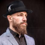 Geebuzz Classic Short Brim Fedora Hat with Feathers