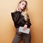 BBjinronjy Clutch Bag with Detachable Chain for Ladies
