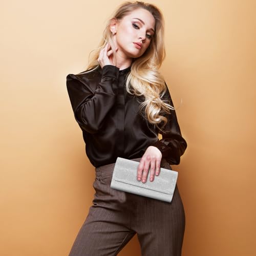 BBjinronjy Clutch Bag with Detachable Chain for Ladies
