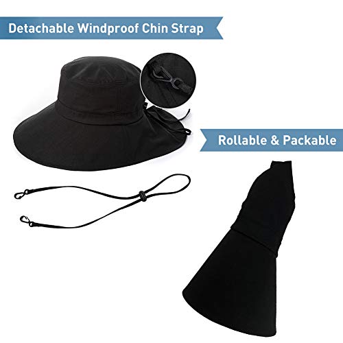 Comhats Women's UPF 50 Wide Brim Cotton Sun Hat