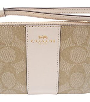 Coach Leather Corner Zip Wristlet