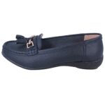 Women's Leather Flat Loafer Casual Comfy Work Shoes