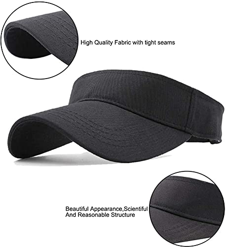 Geebuzz 6 Pack Women's Adjustable Topless Sun Visors