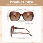 YFHUVB 3 Pcs Women Vintage UV400 Oversized Sunglasses