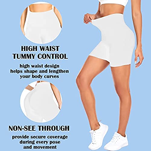 BLONGW Women's High Waisted Cycling Shorts - Tummy Control