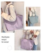 LIVACASA 49cm Water Resistant Tote Bag with Zip and Pockets