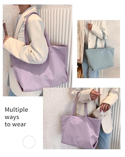 LIVACASA 49cm Water Resistant Tote Bag with Zip and Pockets