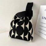 Knot Wrist Bag Handmade Knit Handbag Women Casual Tote