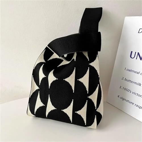 Knot Wrist Bag Handmade Knit Handbag Women Casual Tote