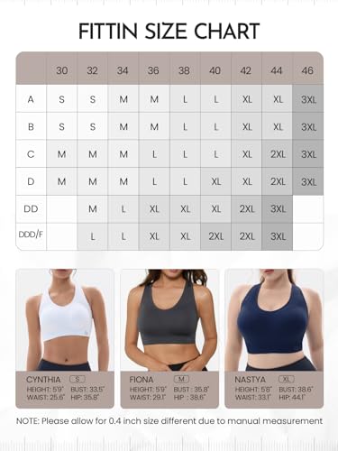 FITTIN Racerback Sports Bra - Padded Seamless Activewear