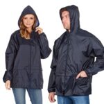 Unisex Hooded Raincoat - Water-Resistant, Lightweight