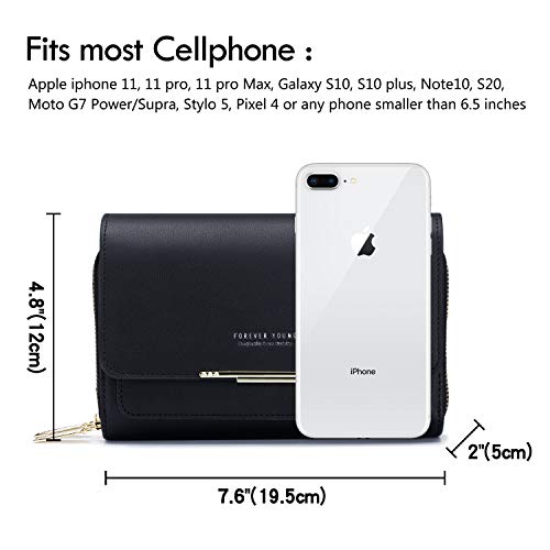 Roulens Small Crossbody Phone Bag, PU Leather, Adjustable Strap