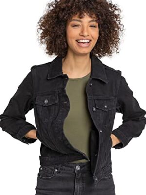 Roman Originals Women's 100% Cotton Denim Jacket - Light Wash