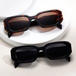 Kimorn Rectangle Retro Sunglasses 90s Vintage Square