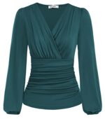 GRACE KARIN 2024 Women's Summer Wrap V-Neck Blouse